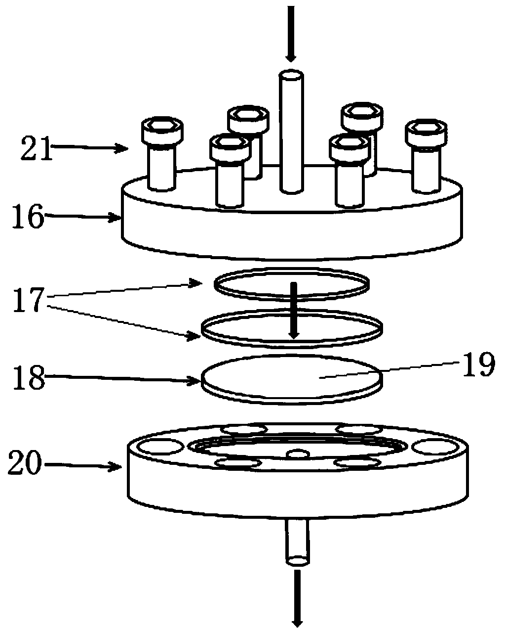 Constant volume transformation method test system for gas transmittance