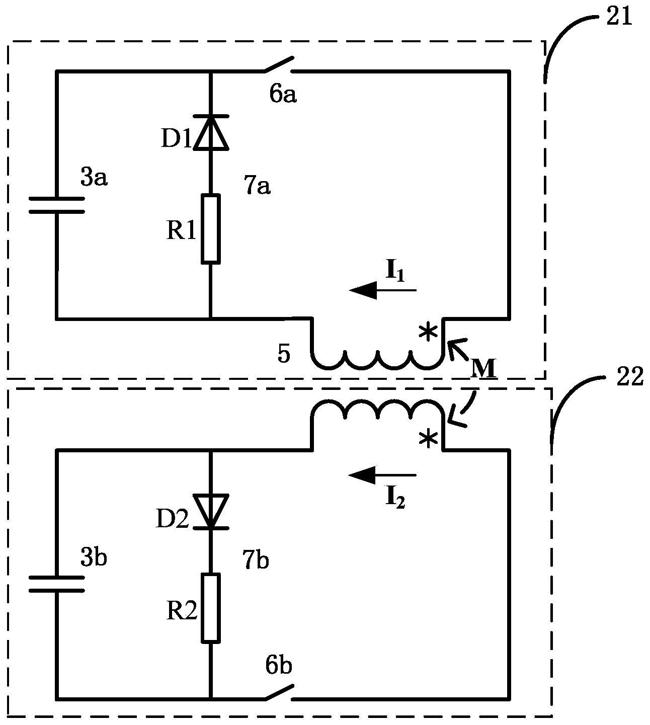 Flat-topped pulse magnetic field generating device and flat-topped pulse current generating device
