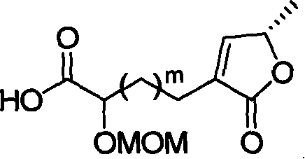 Lactone compound of sweetsop connected through amido bond, synthetic method and application