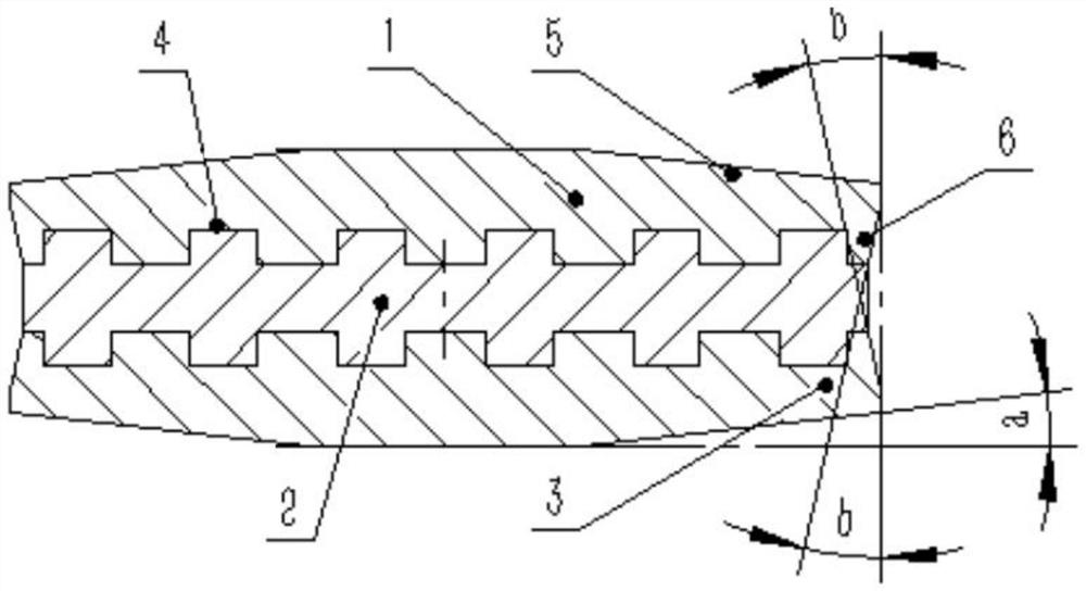 A bidirectional cutting edge polycrystalline diamond composite sheet for high-frequency rotary vibration crushing rock