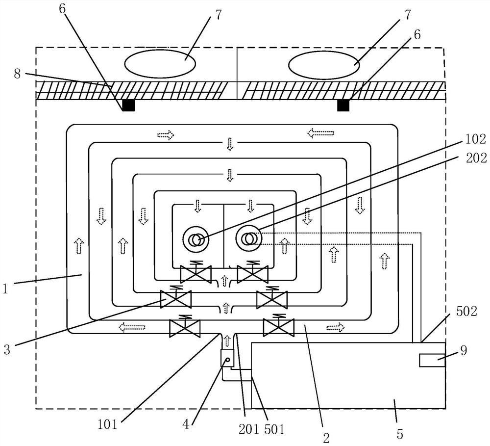 Combined heat dissipation system, electrical equipment, air conditioner and heat dissipation method