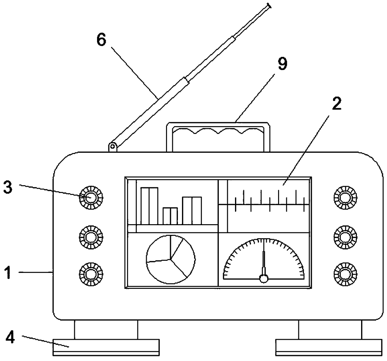 Inspection device for field communication base tower