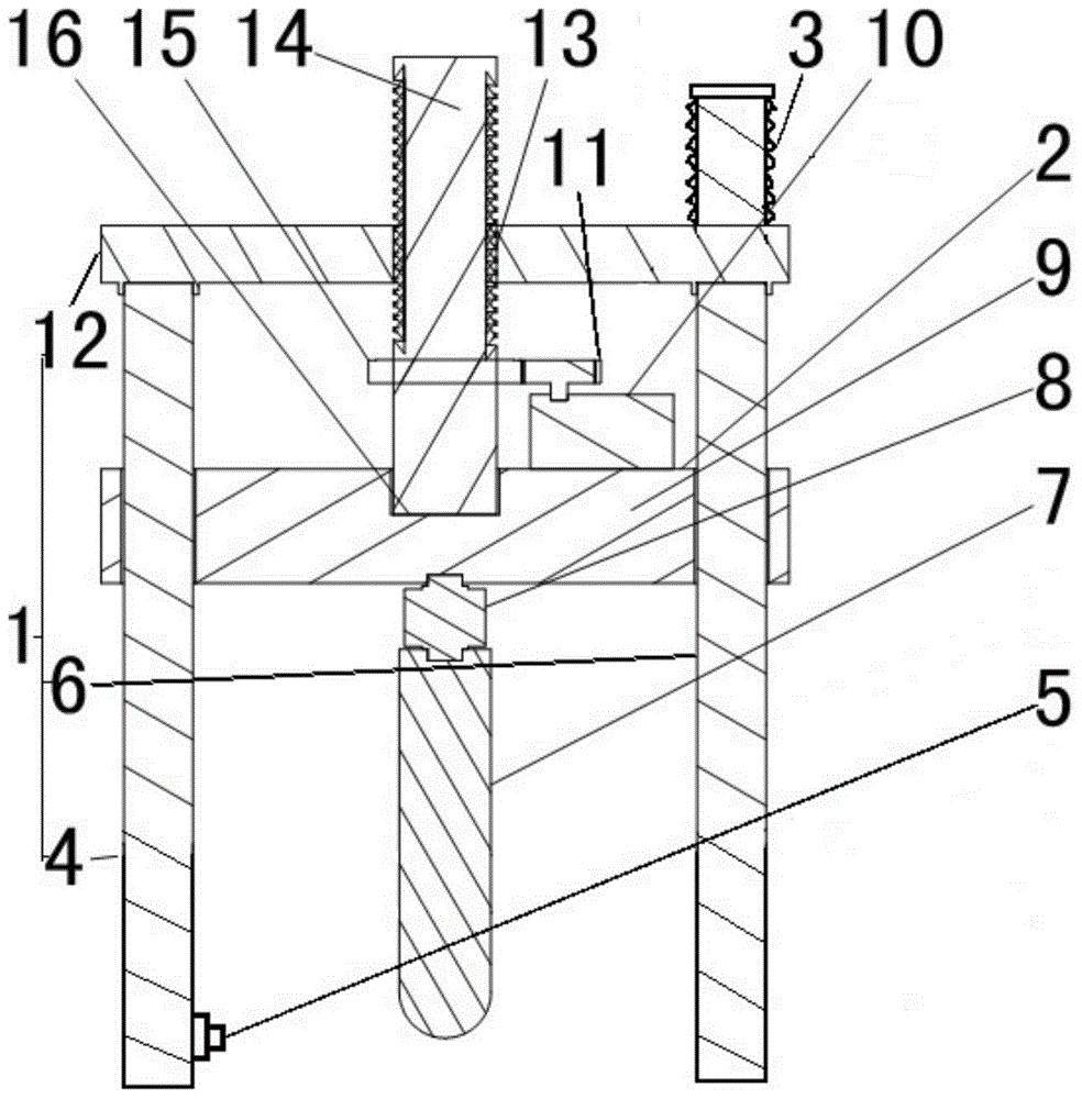 A large-scale composite structure static indentation damage prefabricated portable testing machine