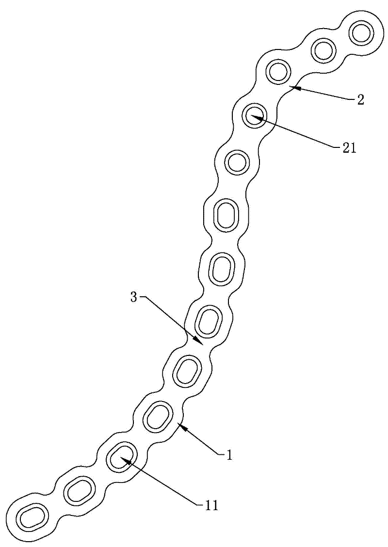 Combined steel plate for iliopectineal