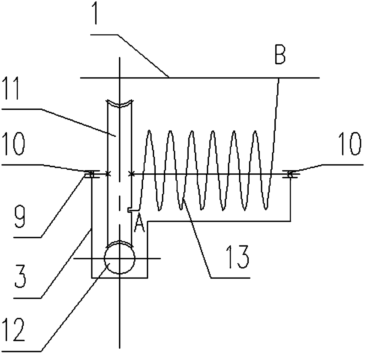 Self-locking stepless adjustment device for the initial reaction force of the backrest swivel chair swinging back and forth