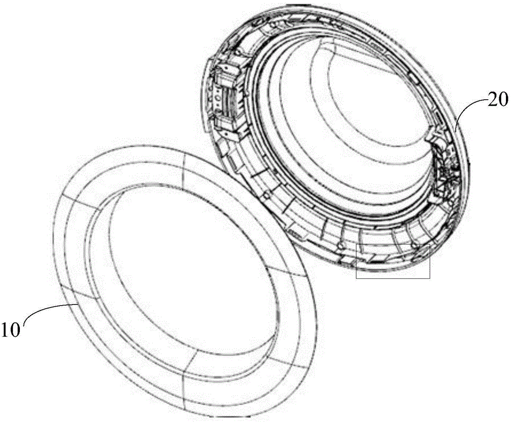 Structure of door ring assembly for washing machine