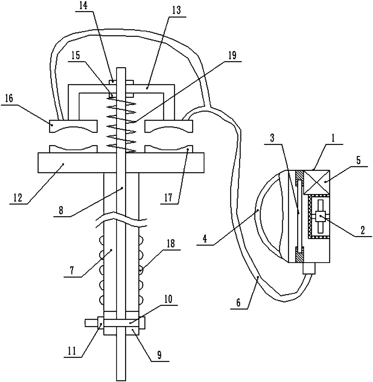 Pull-type power overhead transmission line deicing device