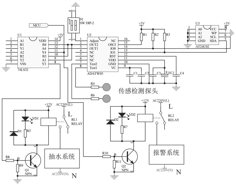 Water immersion control circuit for medical instrument
