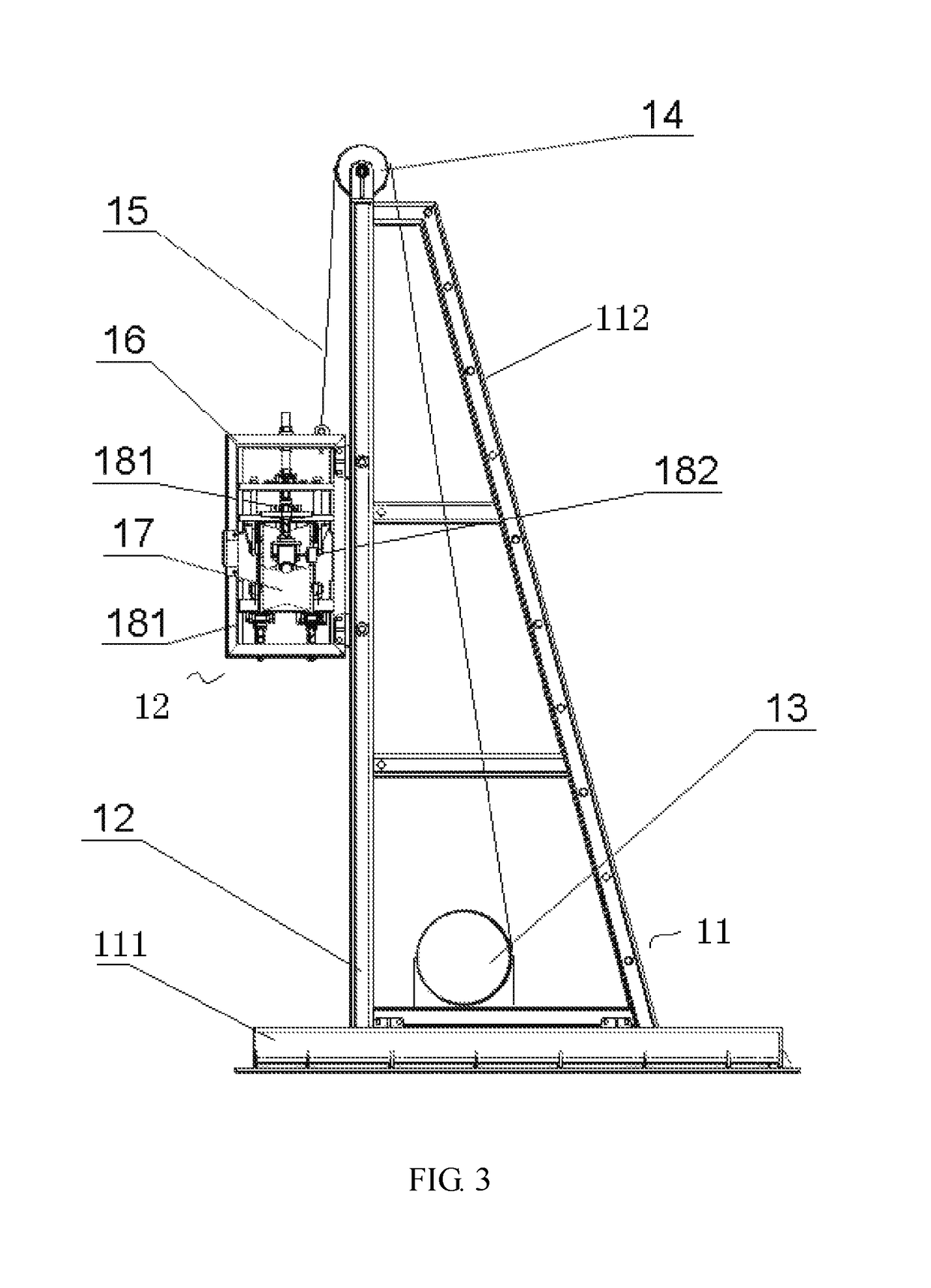 Device and method for winding and unwinding a parallel wire strand horizontally