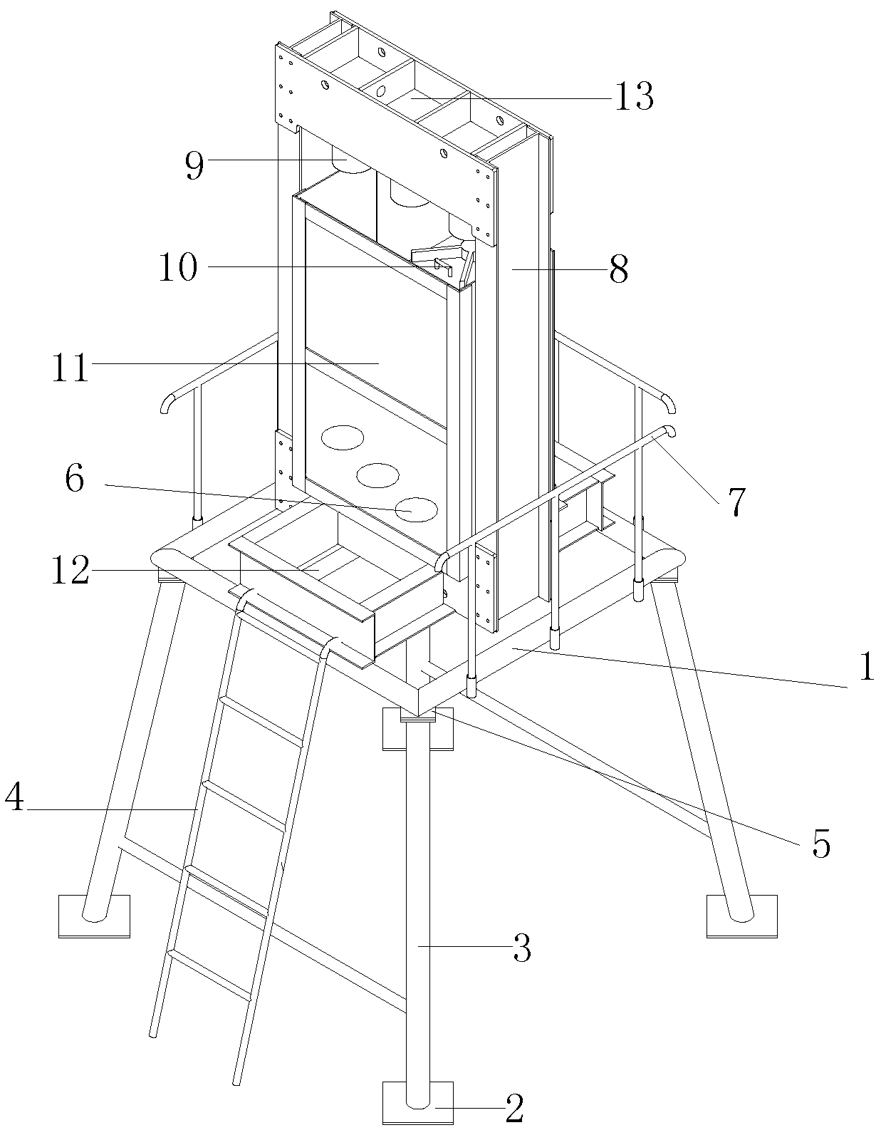 Stimulated comprehensive experimental device for anchorage construction of anchor bolt support