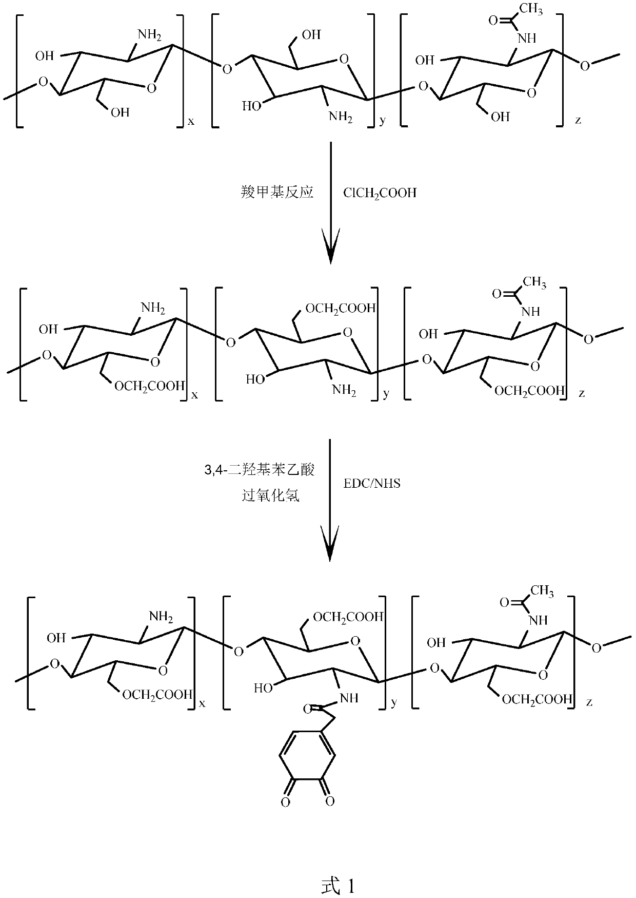 A kind of modified water-soluble chitosan flocculant and preparation method thereof