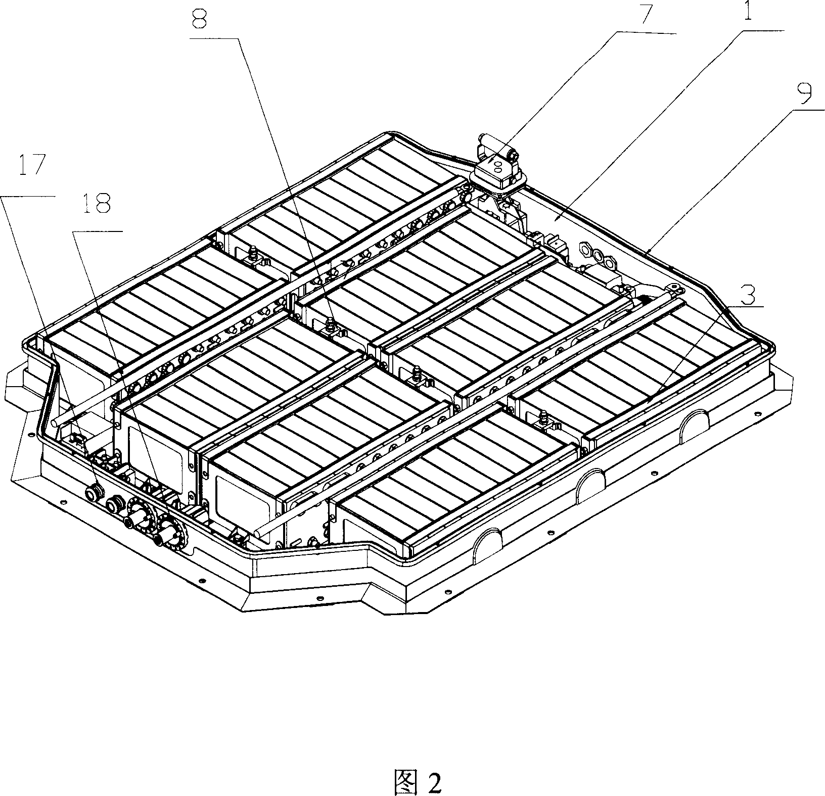 Cell component of electric motorcar