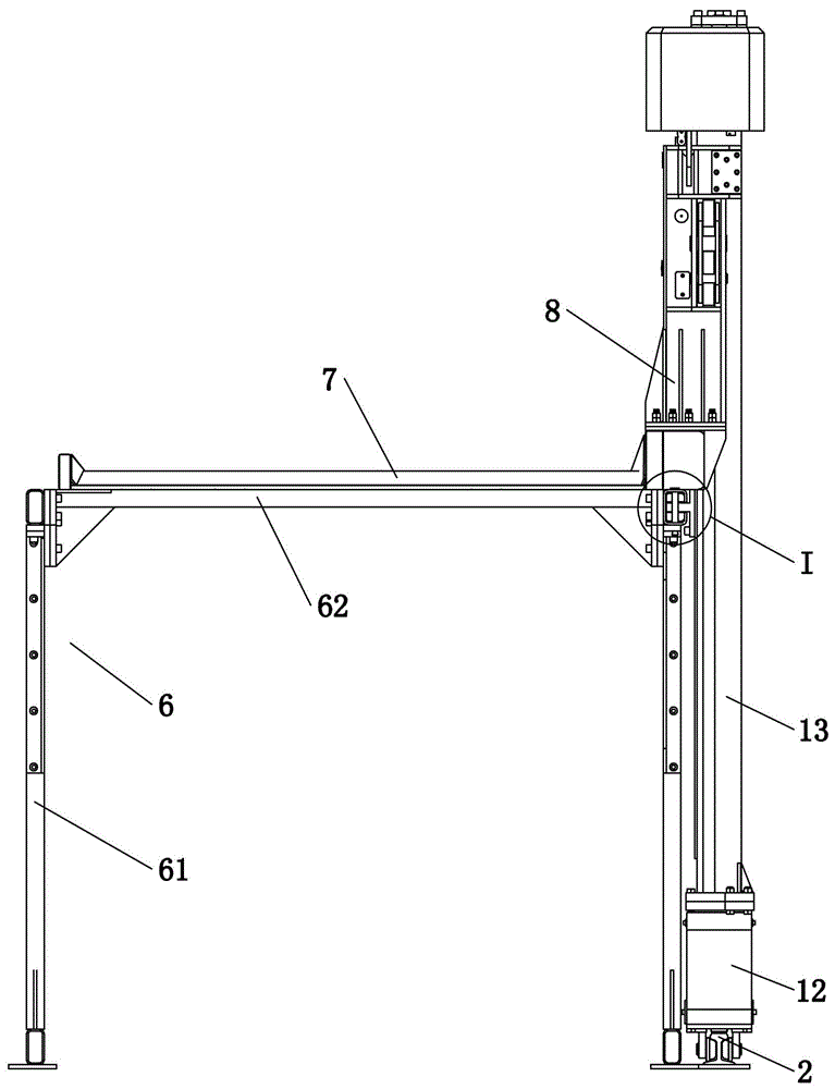 Gantry frame for three-dimensional parking equipment without avoidance