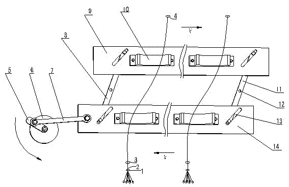 Strand false twisting device and strand false twisting method in silk reeling process