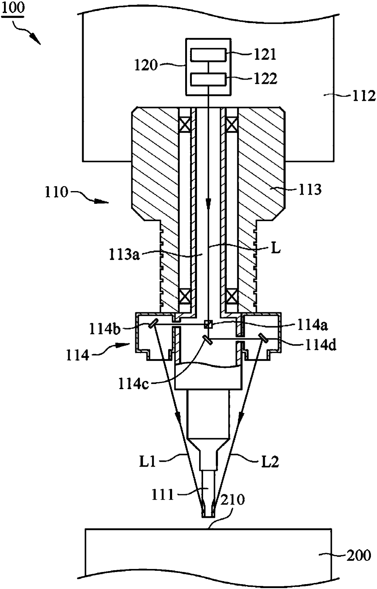 Laser assisted machining system and workpiece preheating device thereof