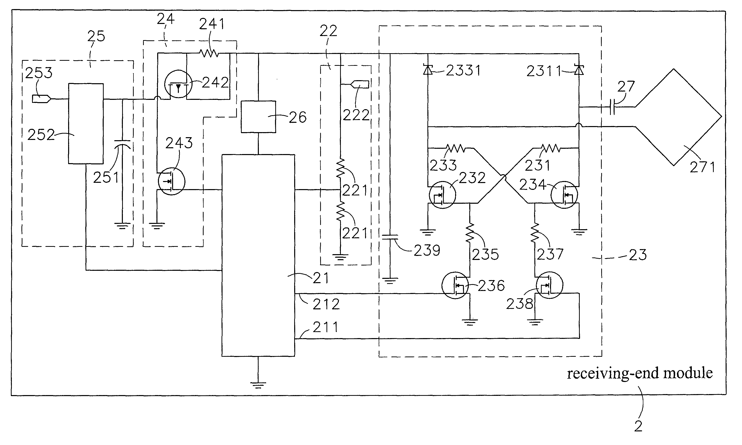 Induction type power supply system with synchronous rectification control for data transmission