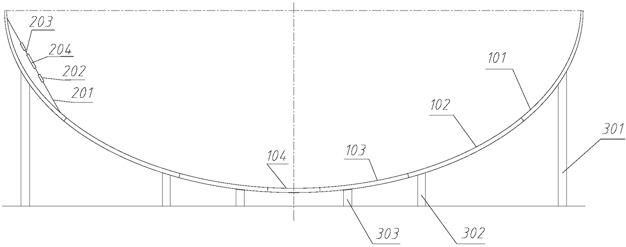 Ellipsoidal head flap single plate adjusting piece, assembling device and method thereof