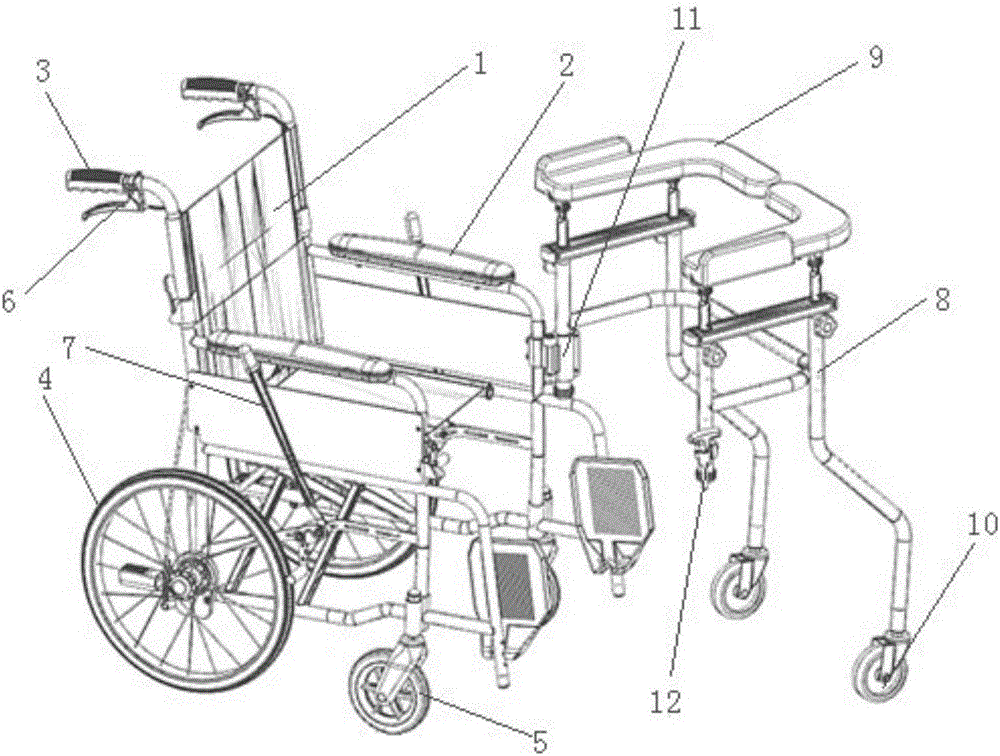 Walking-aid wheelchair