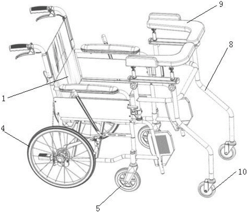 Walking-aid wheelchair