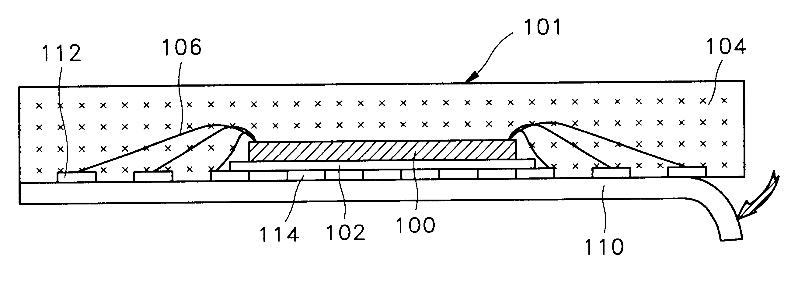 Semiconductor package having implantable conductive lands and method for manufacturing the same