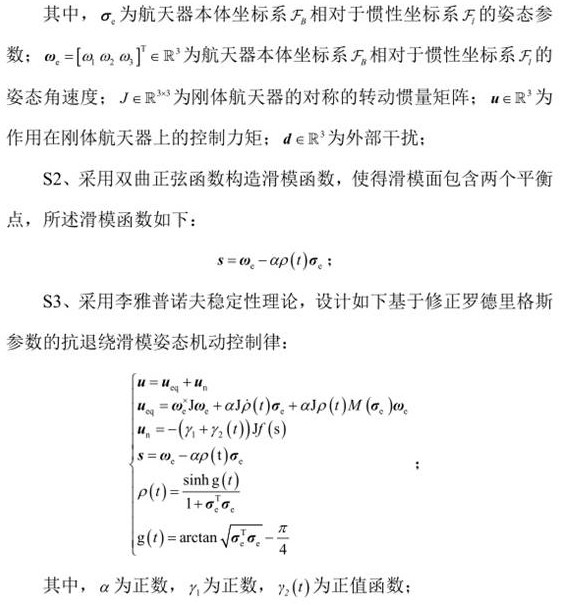 Anti-unwinding sliding mode attitude maneuver control method for rigid body spacecraft based on mrp parameters