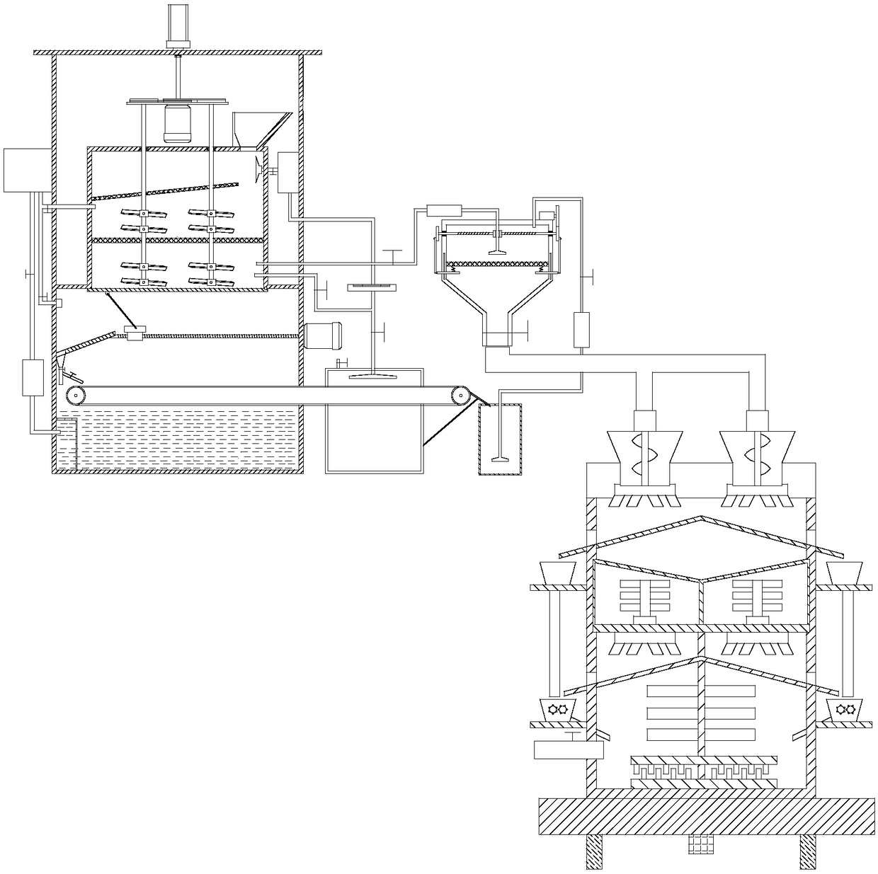 Corn flour dry-mixing mechanism