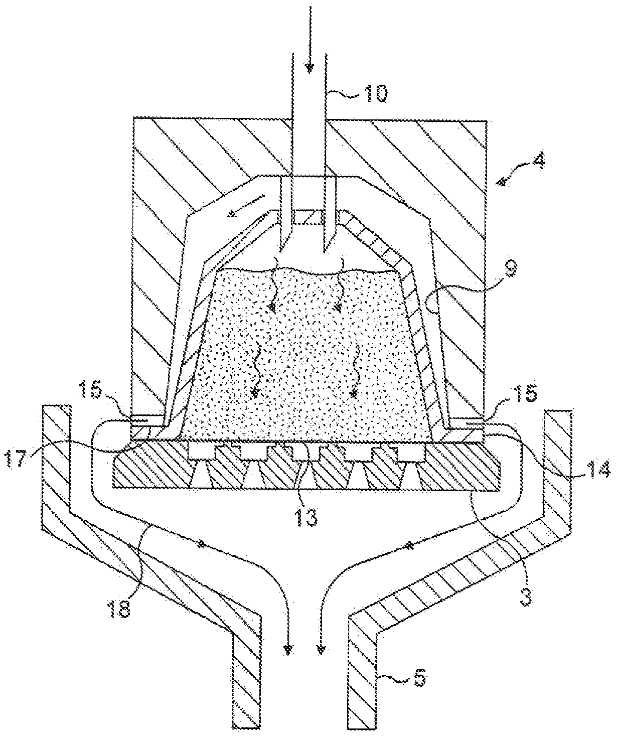 Capsule and method for preparing a beverage such as coffee from said capsule