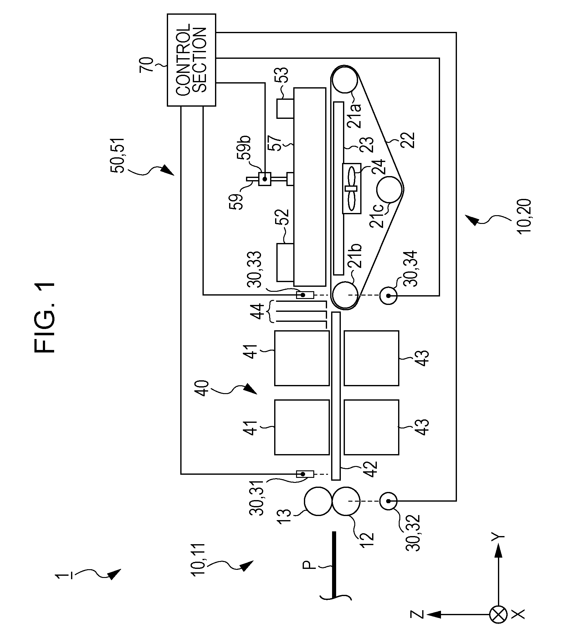 Recording apparatus and method of controlling air releasing valve in drying section of the recording apparatus