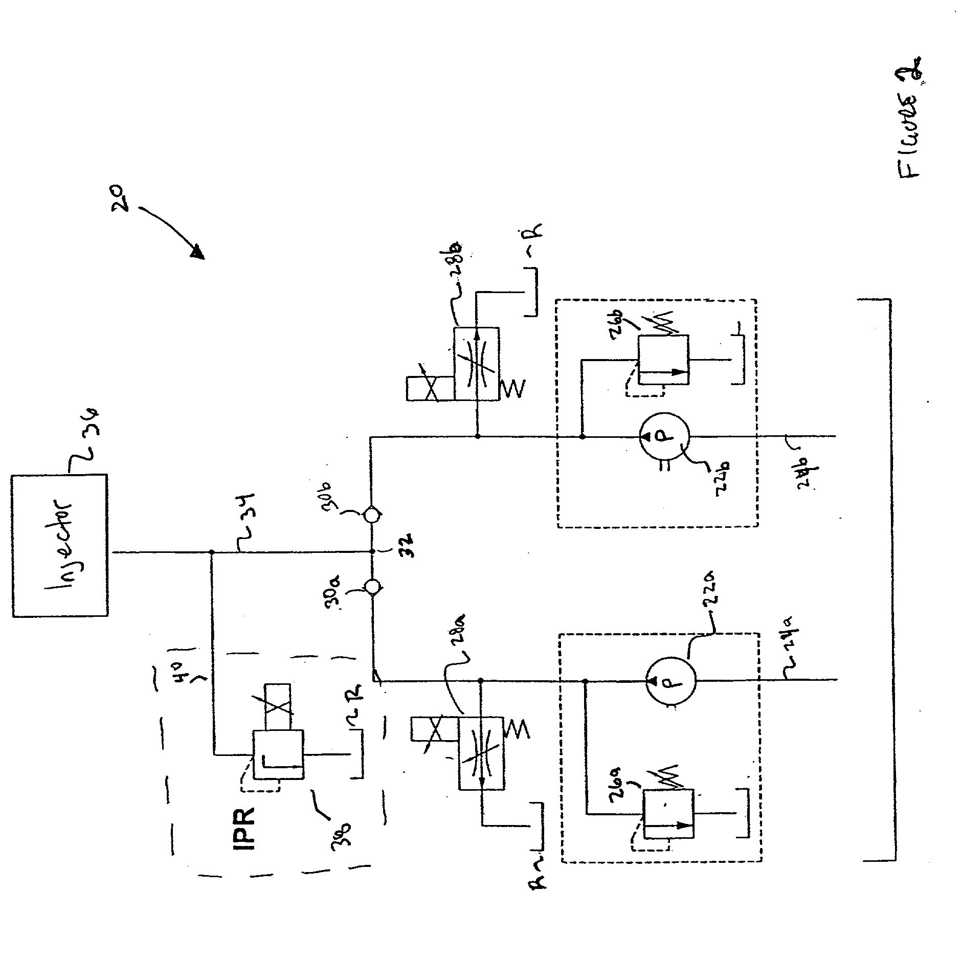 Multiple stage hydraulic pump system