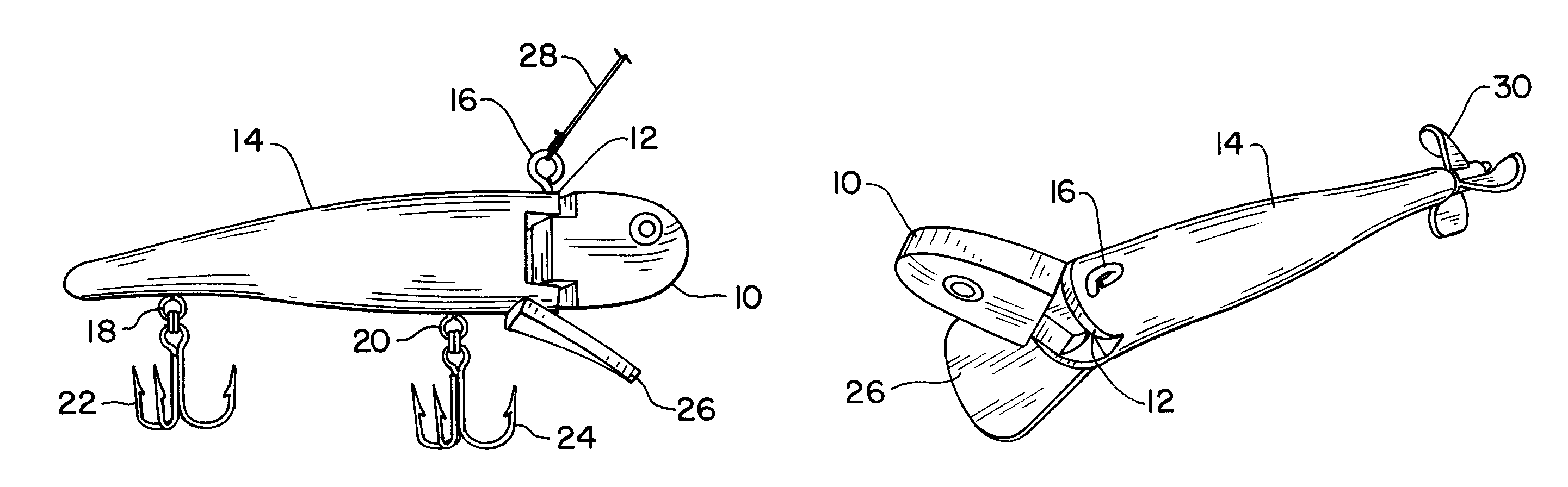 Highly maneuverable fishing lure