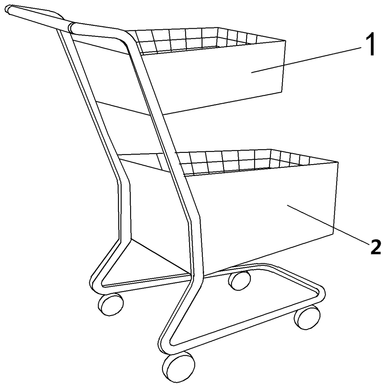 Double-layer shopping cart