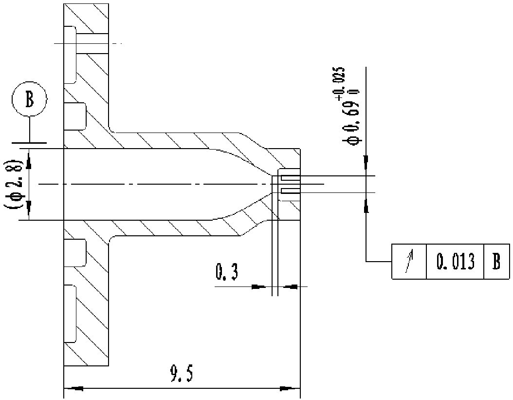 Machining method for fuel nozzle precise small hole