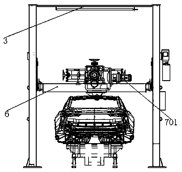 Automobile body lifting and rotating device