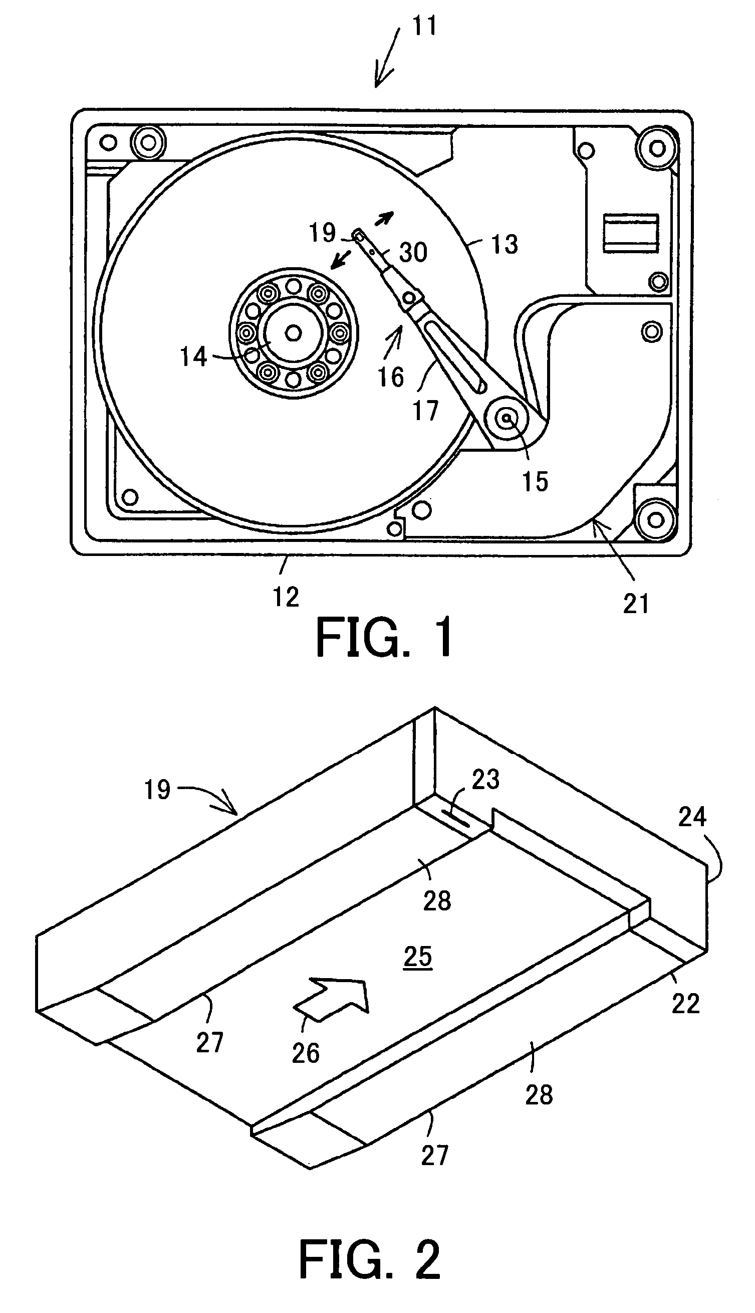 Disc drive actuator assembly with trunk flexible printed circuit board damping configuration