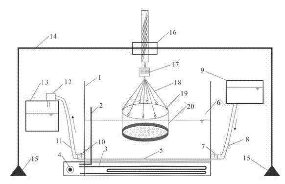 Testing device and evaluation method for static water stability of cohesive soil aggregates