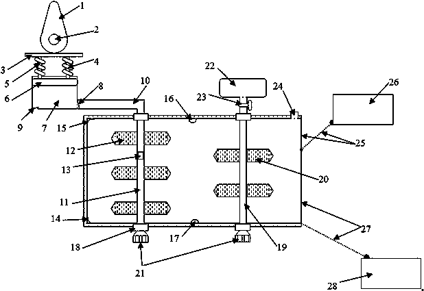 Mortar mixing device for construction engineering