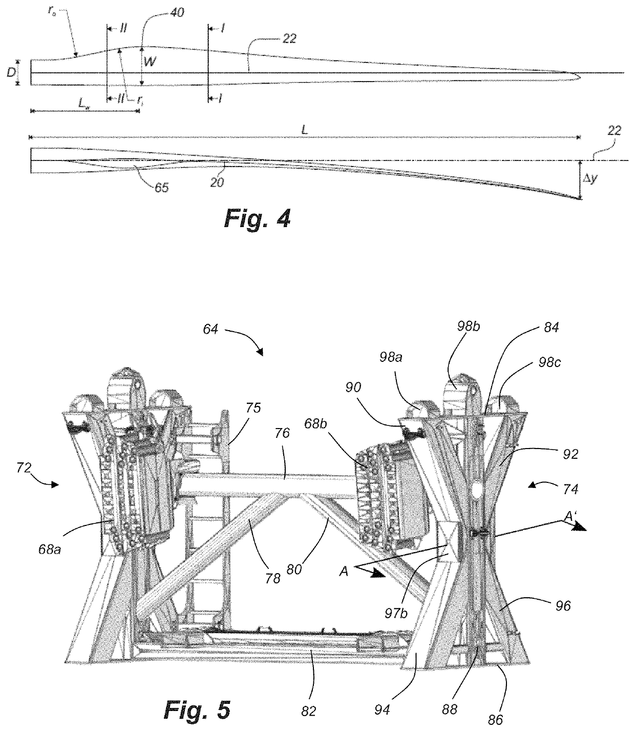 Transportation and storage system for a wind turbine blade