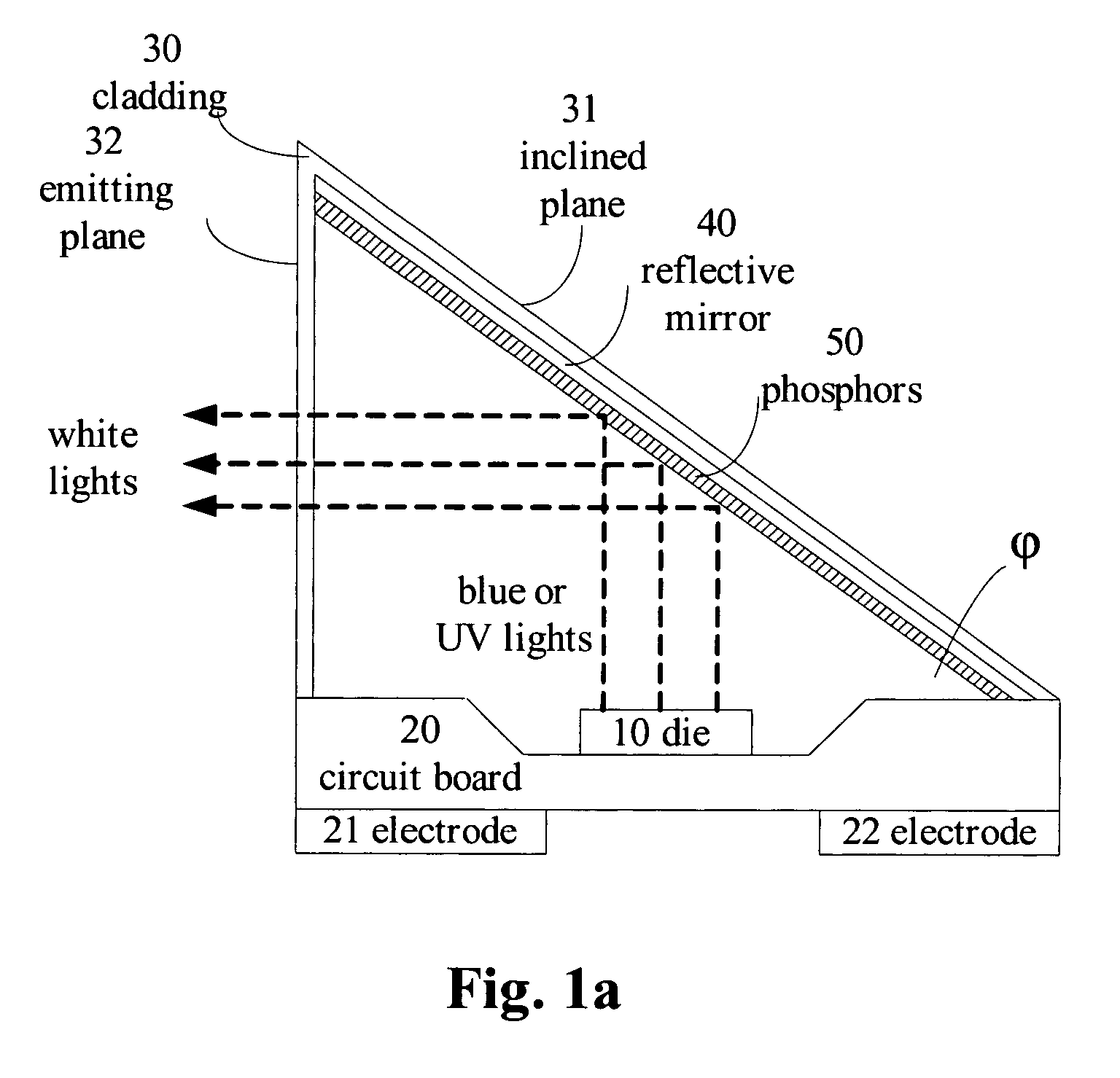 White light emitting diode using phosphor excitation