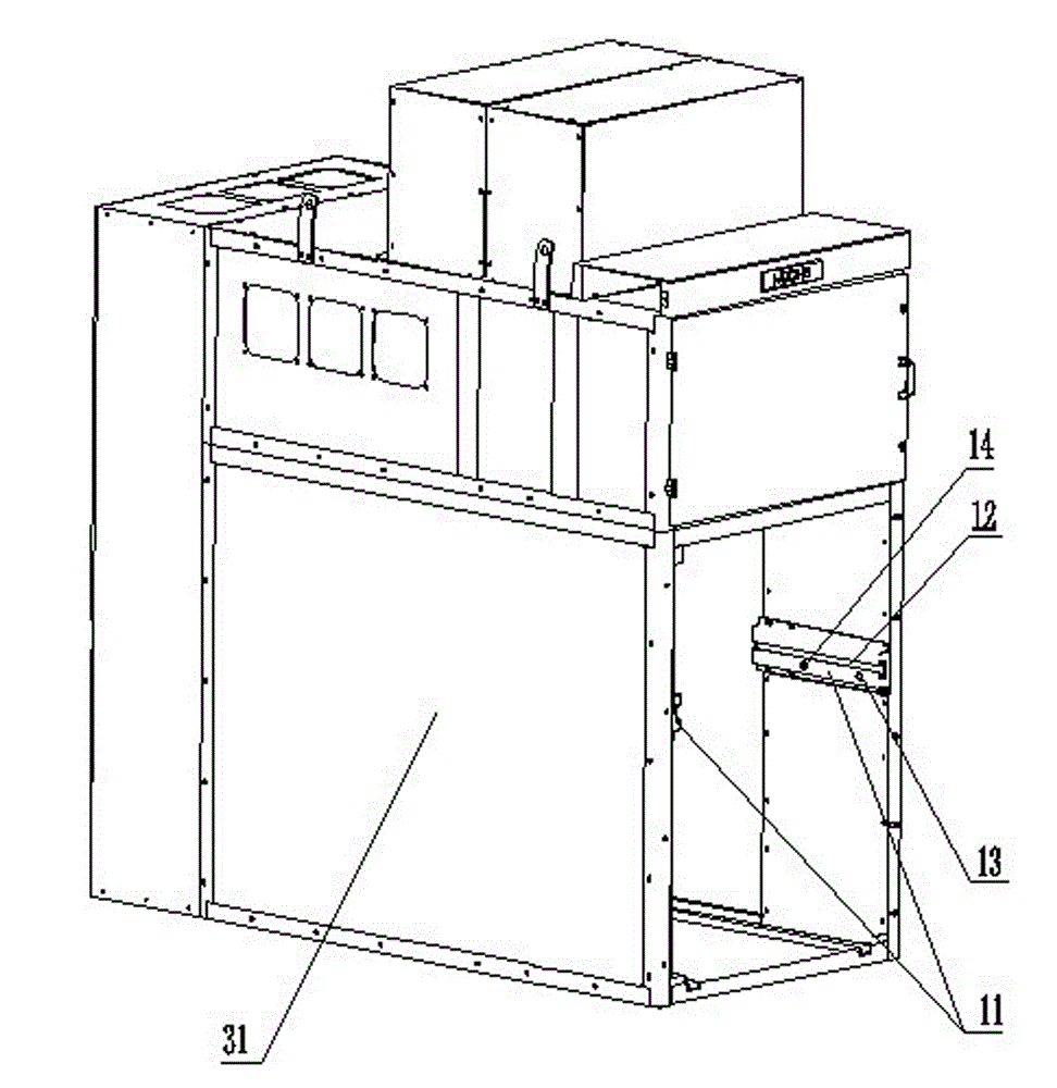 Switch cabinet handcart positioning device and application equipment thereof