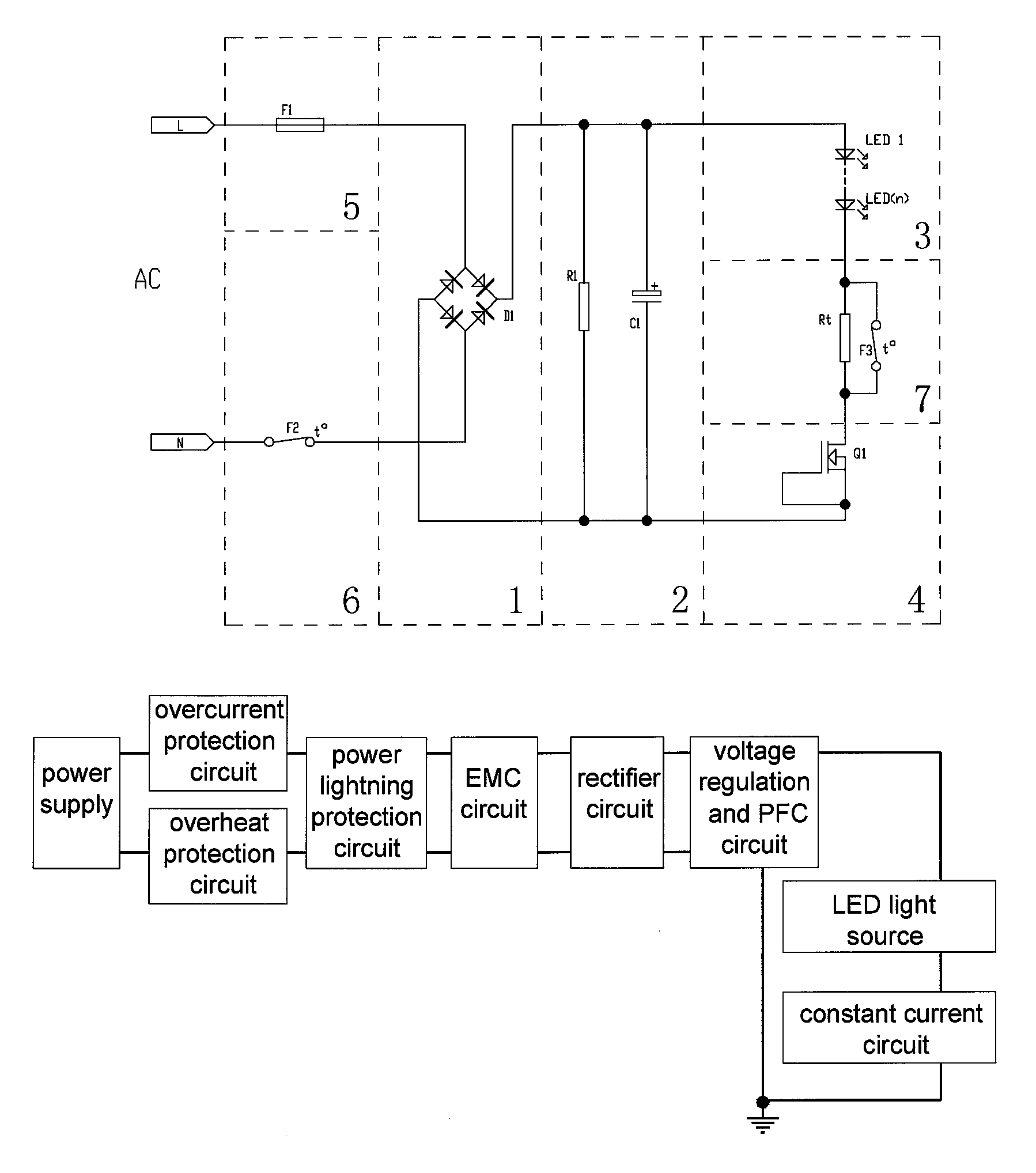 LED lamp control circuit