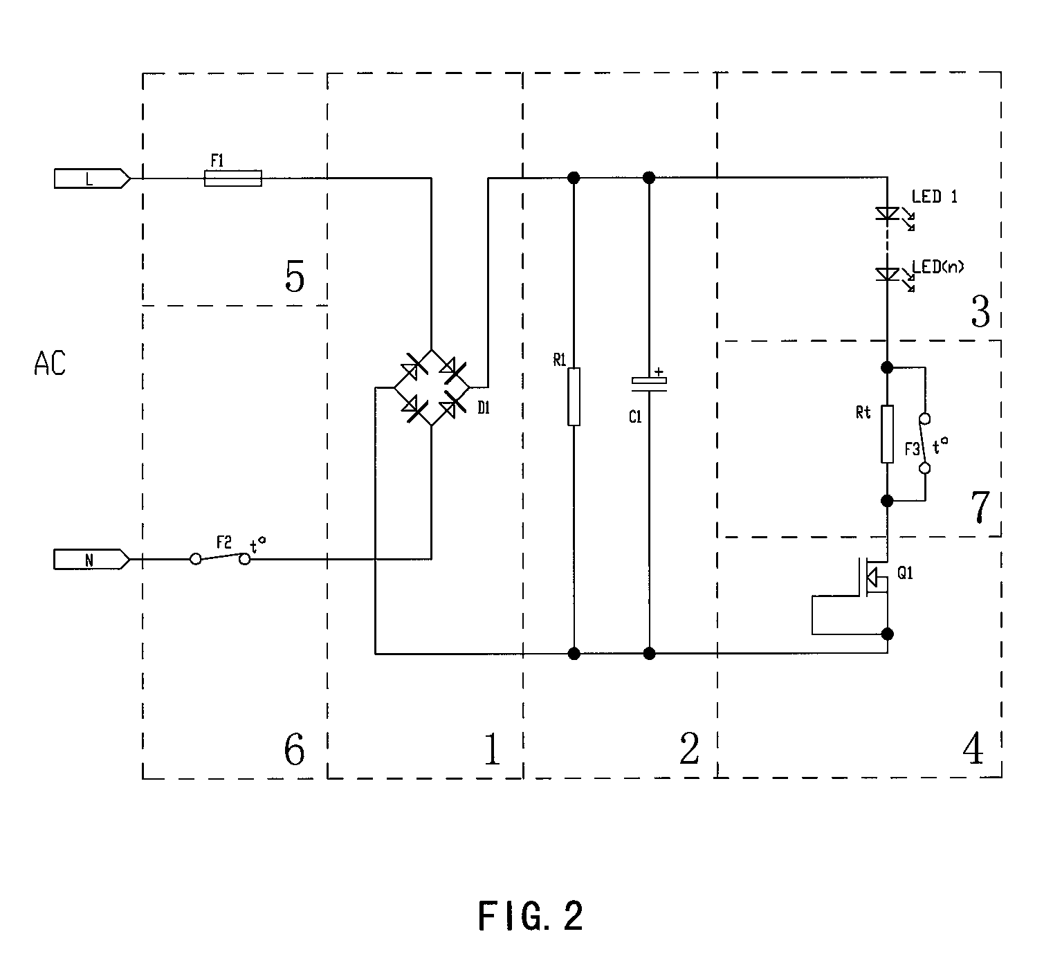 LED lamp control circuit