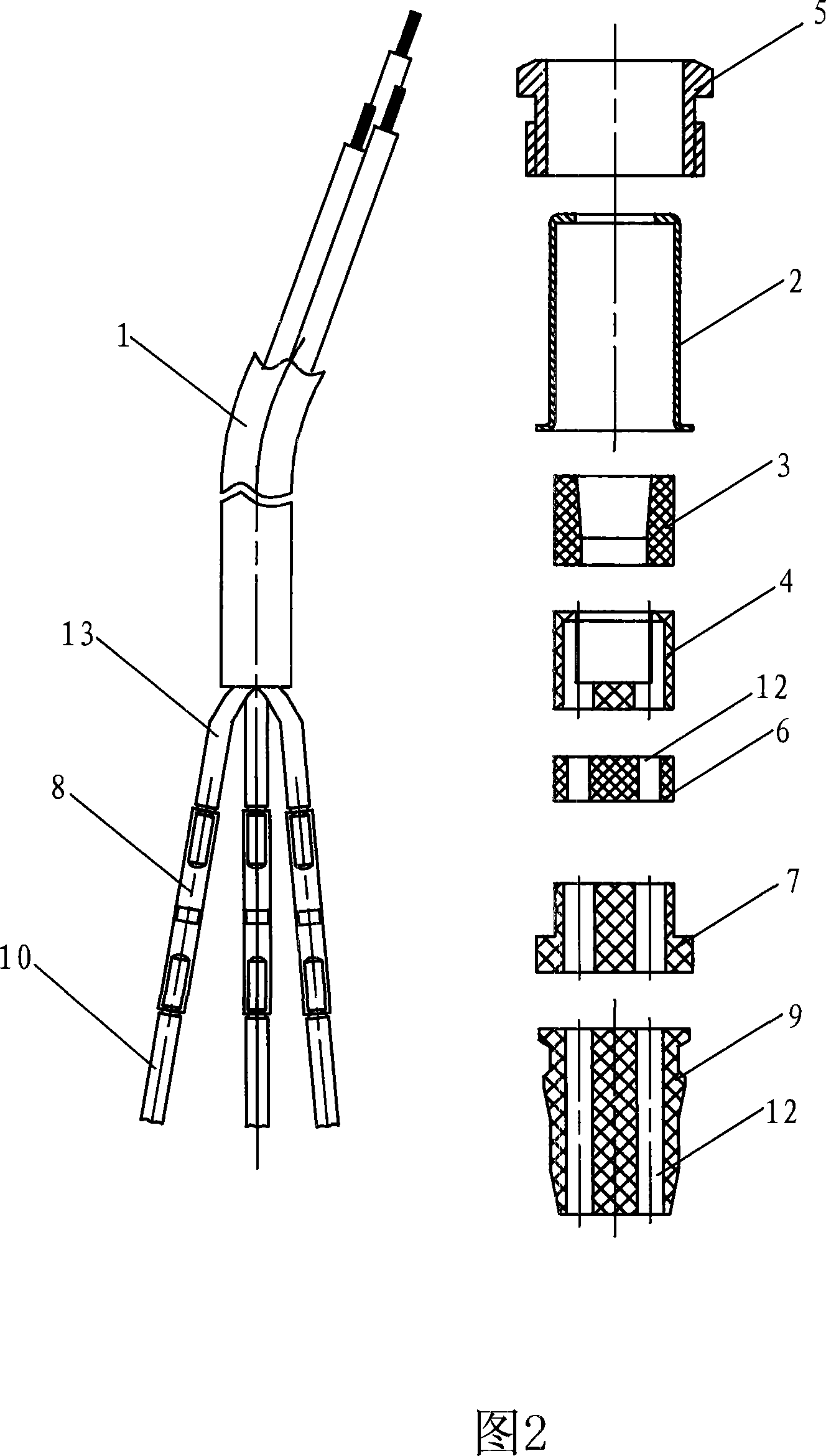 Leak-proof cable connection sealing device