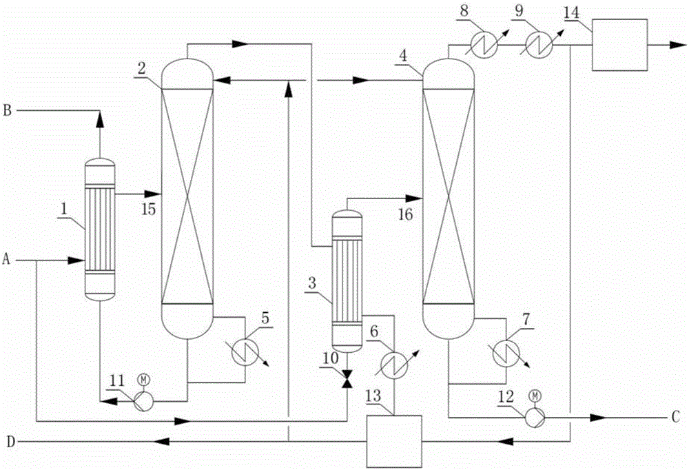 tert-butanol-water-cyclohexanone oxime differential-pressure rectification system