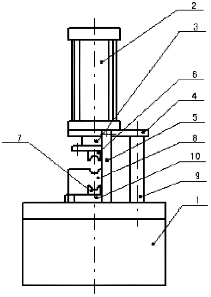 Pneumatic press-connection machine for iron protection pipe of wiring harness