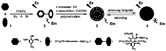 Preparation method of molecularly imprinted polymeric microspheres for 2,4,6-trinitrophenol detection