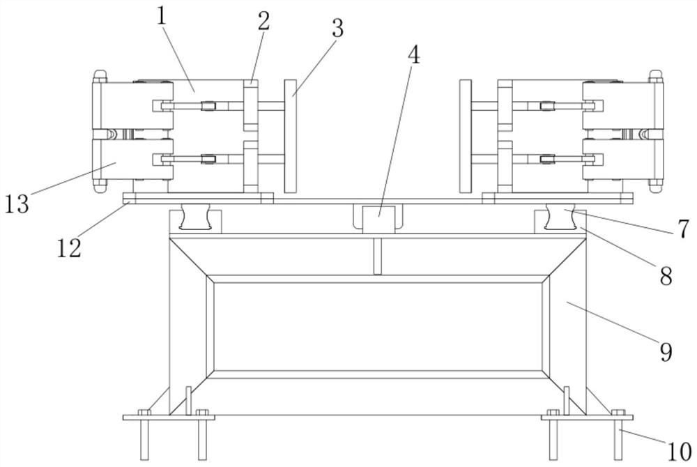 Diesel engine tray clamping structure