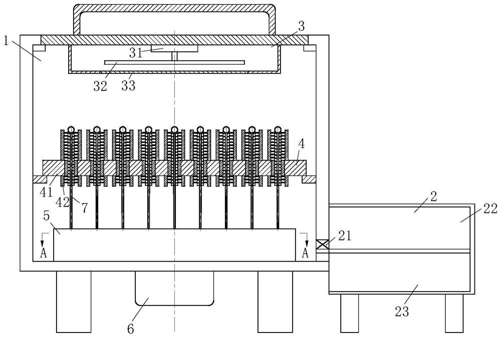 A laboratory medical test tube sterilization and cleaning instrument