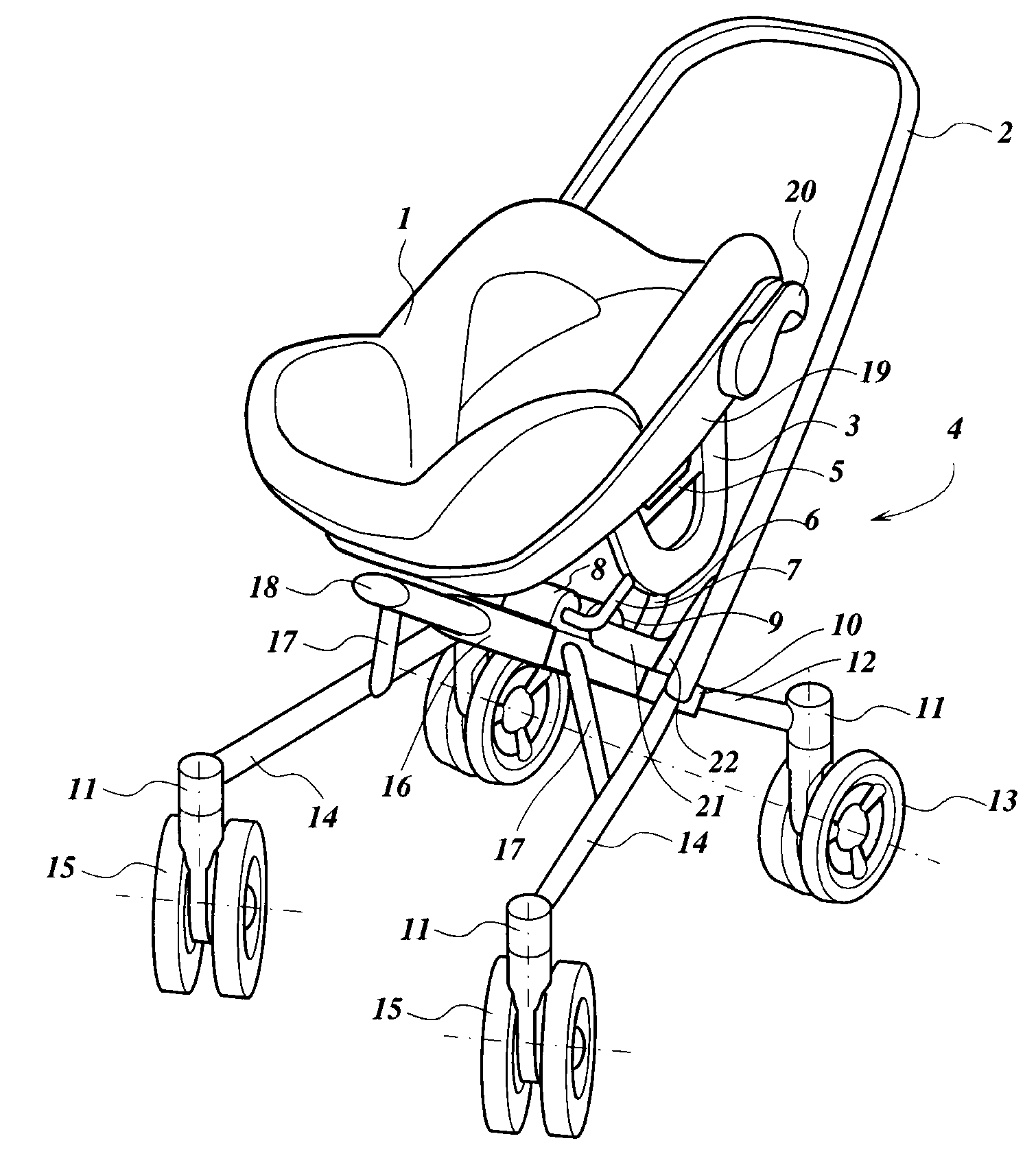 Device for transporting a child