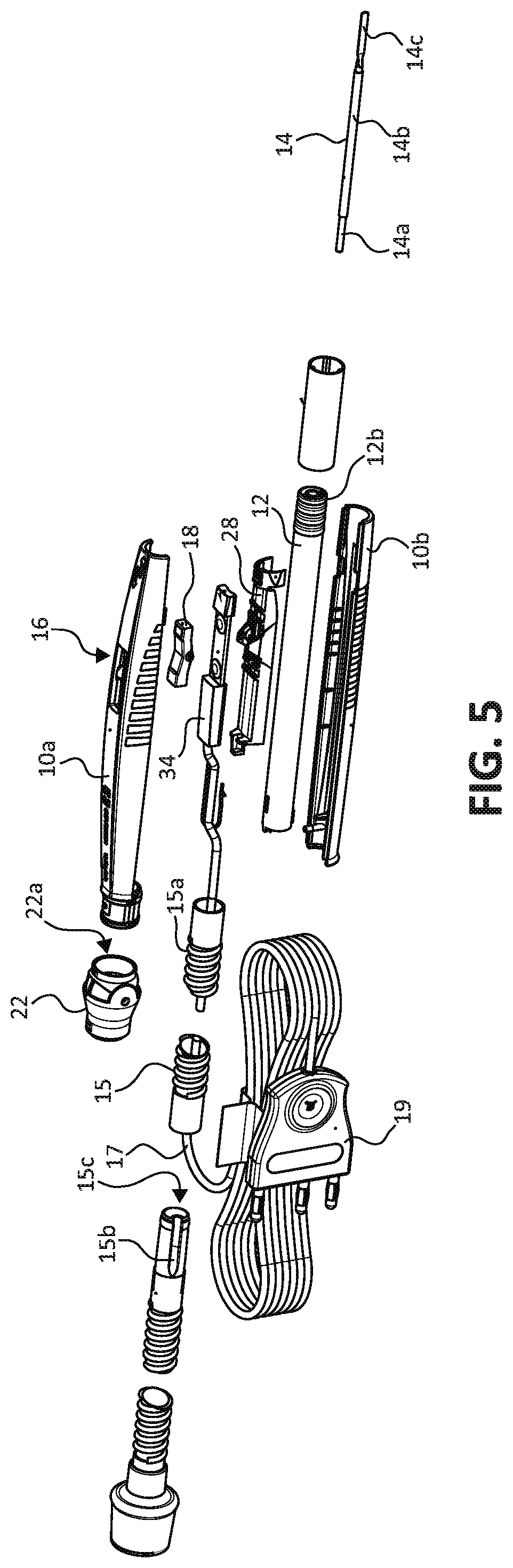 Smoke evacuation electrosurgical pencil with adjustable electrode and vent tube