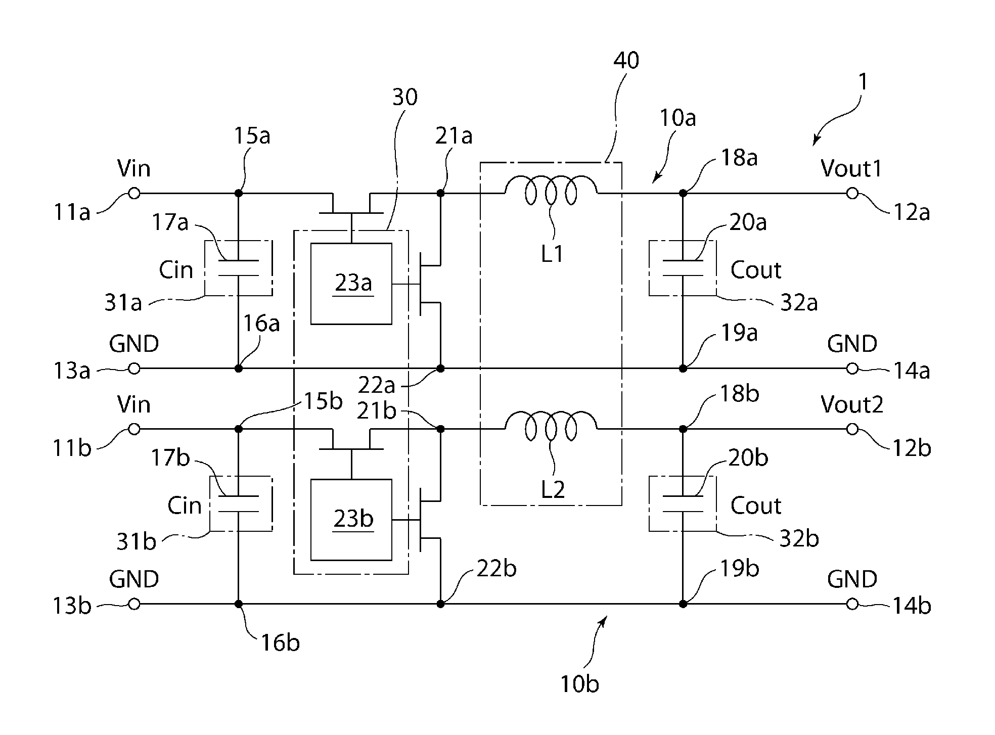 Inductor array chip and dc-dc converter